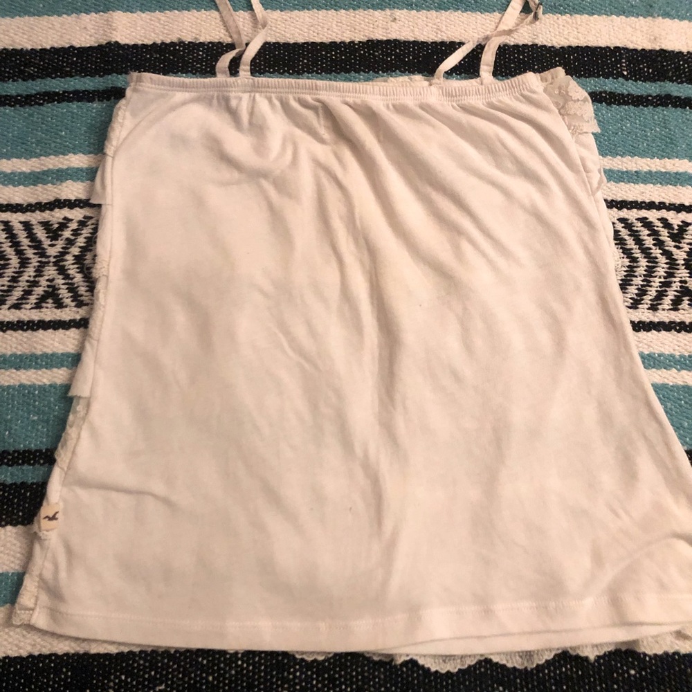Hollister White Ruffle Lace Tank Top - Picture 9 of 9